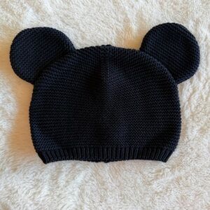 GAP Black Knit Kids Hat with Bear Ears